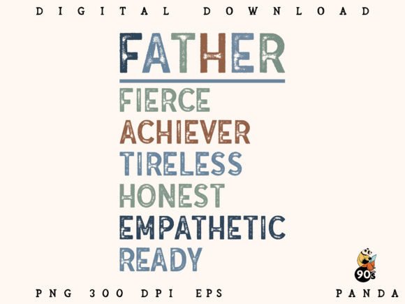 Caring Tough Loyal Dad SVG Graphics for Crafts