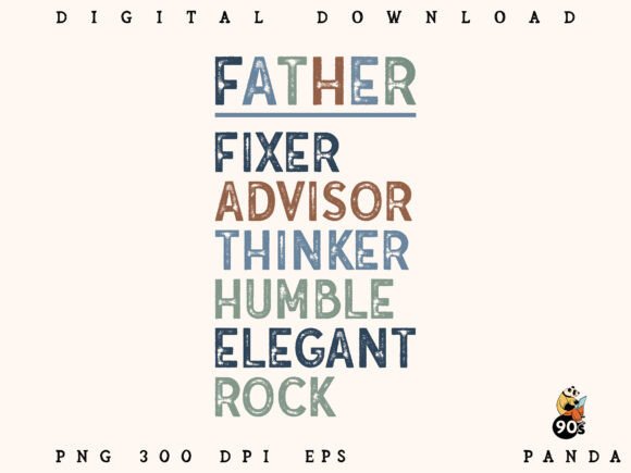 Creative Smart Kind Father Graphics for Crafts