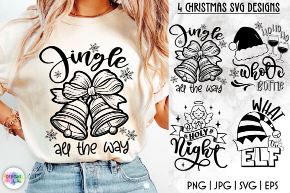 Funny Christmas Quotes SVG, Clipart for Crafts & Graphics