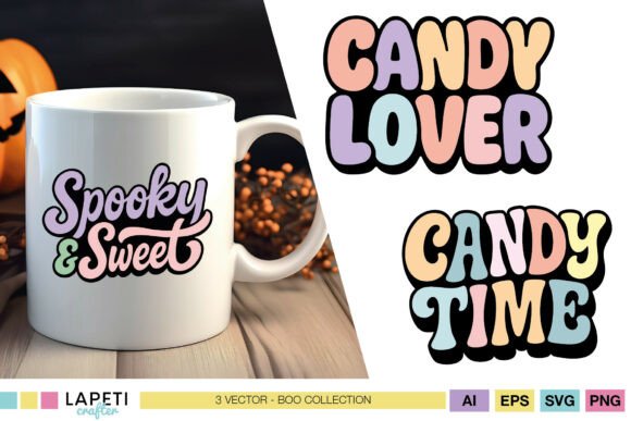 Halloween Candy Quotes SVG Set: Graphics for Crafts