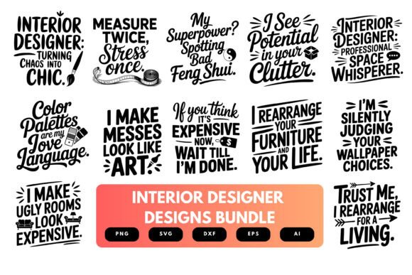 Interior Designer SVG Bundle: Graphics for Crafts
