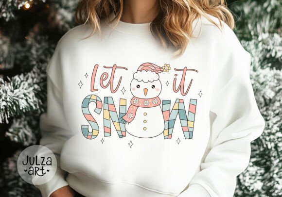 Let It Snow PNG & Christmas Snowman SVG — Graphics for Crafts