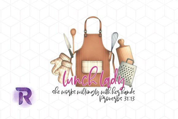 Lunch Lady Sublimation Quote PNG: Graphics for Crafts & Joyful Branding