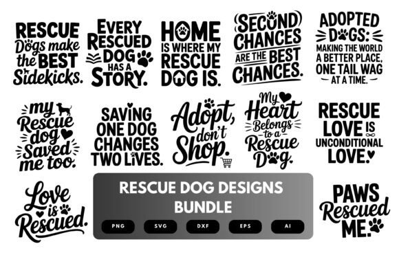 Rescue Dog SVG Bundle: Graphics for Crafts & Cause-Driven Brands