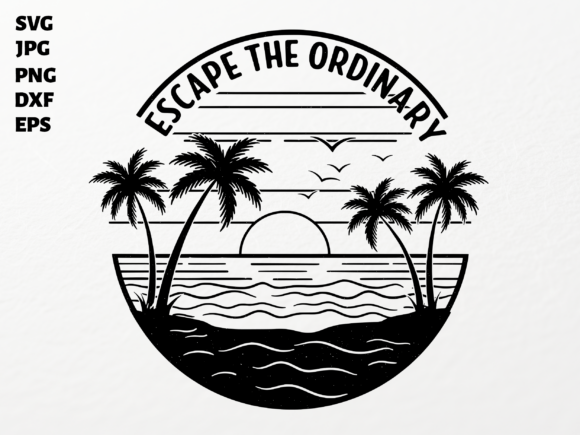 Tropical Sunset SVG for Cricut: Graphics & Crafts