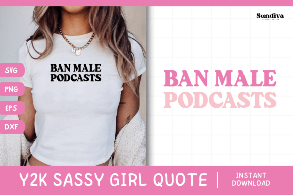 Y2K Sassy Girl Baby Tee Quote 21 Graphics for Crafts